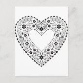 Black Lace Heart Briefkaart (Voorkant)