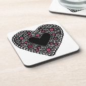 Black Lace Heart Onderzetter (Linkerzijde)