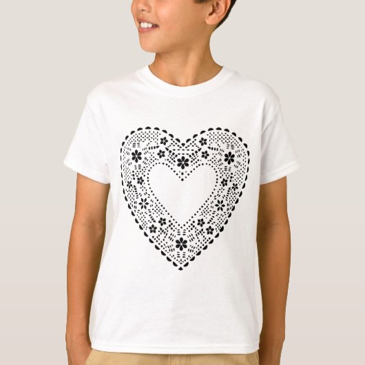Black Lace Heart T-shirt (Voorkant)