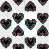 Black Lace Hearts Stof (Delen)