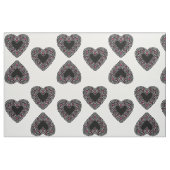 Black Lace Hearts Stof (Fat Quarter)