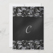 Black Lace Invitation Kaart (Achterkant)