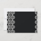 Black Lace Invite-reactiekaart RSVP Kaartje (Achterkant)