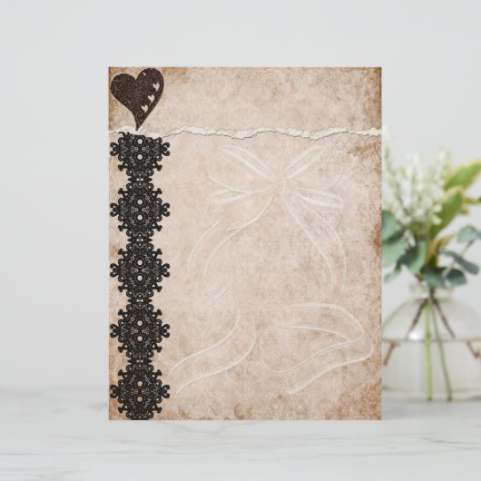 Black Lace Letterhead (Staand voorkant)