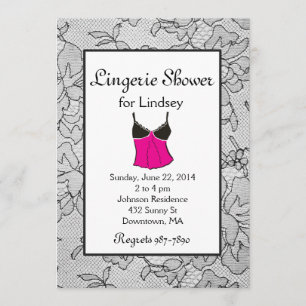 Black Lace Lingerie Vrijgezellenfeest nodigt uit Kaart