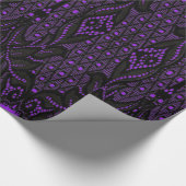 Black Lace Lolita Gothic Wrapping Paper Cadeaupapier (Hoek)