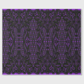 Black Lace Lolita Gothic Wrapping Paper Cadeaupapier (Vlak)