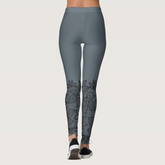Black Lace look Edges op Slate Leggings (Achterkant)