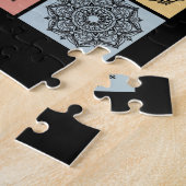 Black Lace Mandalas Applique Patchwork-ontwerp Legpuzzel (Zijkant)