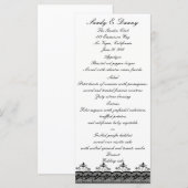 Black Lace Menu Kaart (Voorkant / Achterkant)