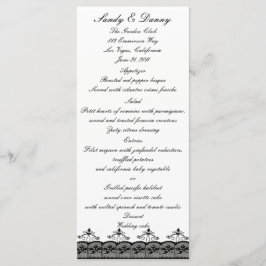 Black Lace Menu Kaart