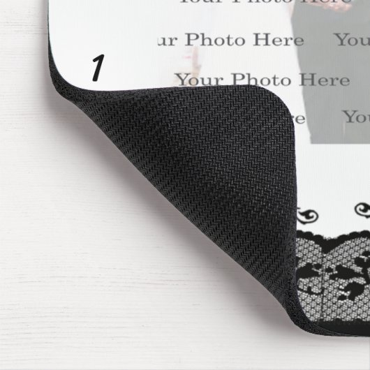 Black Lace Mousepad Muismat (Hoek)