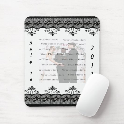 Black Lace Mousepad Muismat (Met muis)