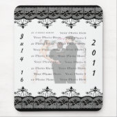 Black Lace Mousepad Muismat (Voorkant)