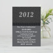 Black Lace New Year Kaart (Staand voorkant)