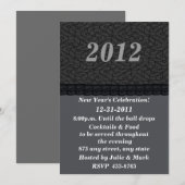 Black Lace New Year Kaart (Voorkant / Achterkant)