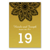 Black Lace - nummer van de trouwtafel Kaart (Achterkant)