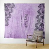 Black Lace Paars Gothic Weddenschap Foto Wandkleed (In Situ (horizontaal))