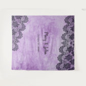 Black Lace Paars Gothic Weddenschap Foto Wandkleed (Voorkant (horizontaal))