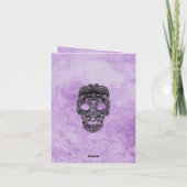 Black Lace Paars Gothic Weddenschap Hartelijk dank Feestdagen Kaart (Achterkant)