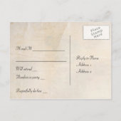 Black Lace Parchment RSVP Uitnodiging Briefkaart (Achterkant)