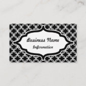 Black Lace Pattern Visitekaartje (Voorkant)