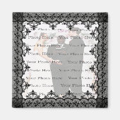 Black Lace Photo Square Magnet (Voorkant)