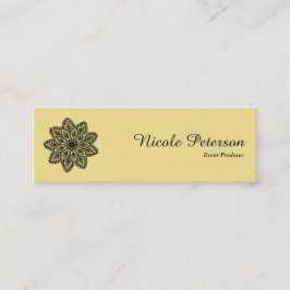 Black Lace-ronde versiering Mini Visitekaartje