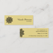 Black Lace-ronde versiering Mini Visitekaartje (Voorkant / Achterkant)