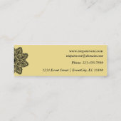 Black Lace-ronde versiering Mini Visitekaartje (Achterkant)