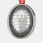Black Lace Silver Round Ornament (Links)