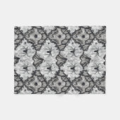 Black Lace Spider Web Naadloze Patroon – Gotisch Fleece Deken (Voorkant (Horizontaal))