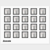 Black Lace Square Foto-Stickers Vierkante Sticker (Vel)