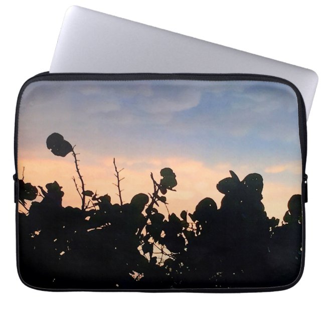 Black Lace Sunset Laptop Sleeve (Voorkant)