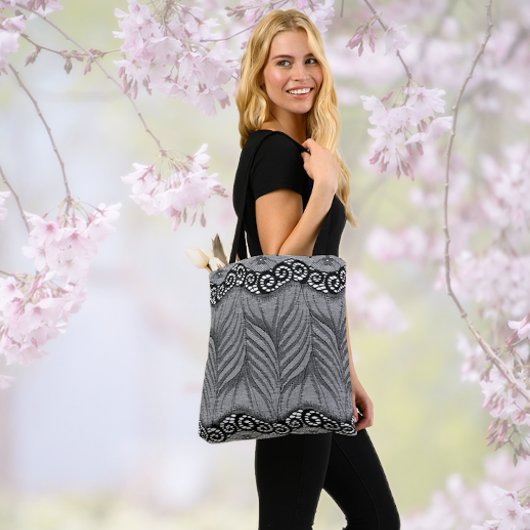 Black Lace Tote Bag