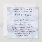 Black Lace Umbrella Paarse Baby Sprinkle Shower Kaart (Achterkant)