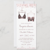 Black Lace Waterverf Lingerie Vrijgezellenfeest Kaart (Voorkant)