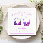 Black Lace Waterverf Lingerie Vrijgezellenfeest Servet<br><div class="desc">Black Lace Waterverf Lingerie Vrijgezellenfeest Paper Party Napkins is voorzien van elegante zwarte en paarse lace-breinen met uw persoonlijke lingerie-partij,  panty party of vrijgezellenfeest in elegant script. Personaliseer door de tekst in de verstrekte tekstvakjes uit te geven. Creëer door ©Evco Studio www.zazzle.com/store/evcostudio</div>
