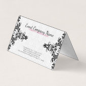 Black Lace White Dammaskers Visitekaartje (Achterkant)