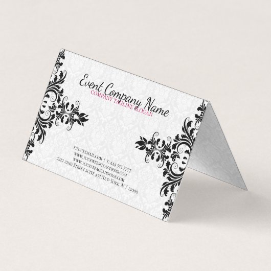 Black Lace White Dammaskers Visitekaartje (Achterkant)