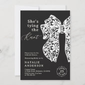 Black Lace Ze bindt het knoop Vrijgezellenfeest Kaart (Voorkant)