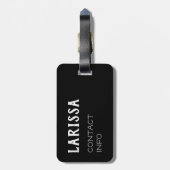 Black Lacrosse My Heart Bagagelabel (Achterkant verticaal)