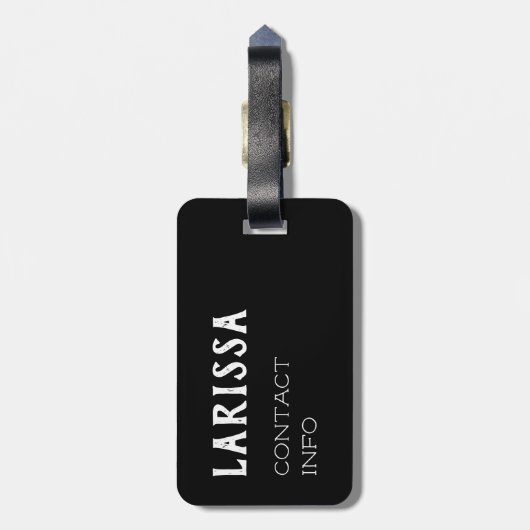 Black Lacrosse My Heart Bagagelabel (Achterkant verticaal)