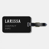 Black Lacrosse My Heart Bagagelabel (Achterkant horizontaal)