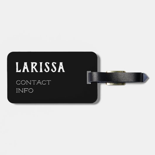 Black Lacrosse My Heart Bagagelabel (Achterkant horizontaal)