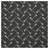 Black Lacrosse White Sticks gepatterd Stof (Swatch)