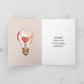 Black Lady Heart Light Bulb verlicht mijn leven Kaart (Binnen)