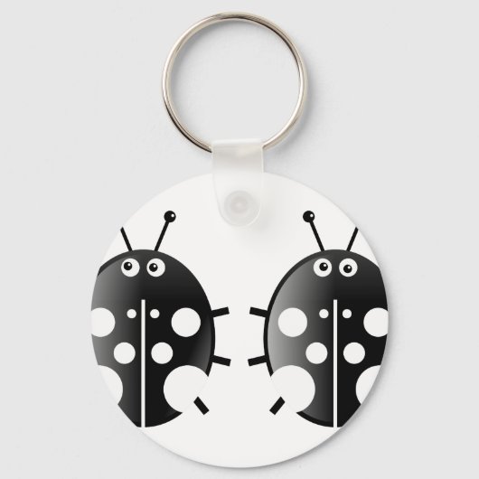 Black Ladybugs Sleutelhanger (Voorkant)