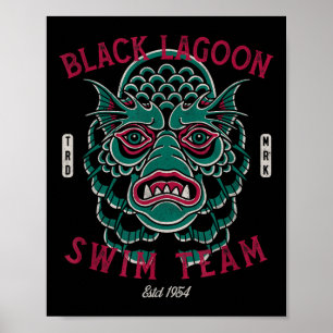 Black Lagoon Swim Team -  traditionele tatoeage Poster