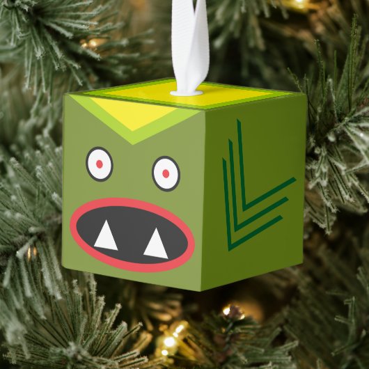 Black Lagoon Wooden Cube Halloween Ornament (Boom)